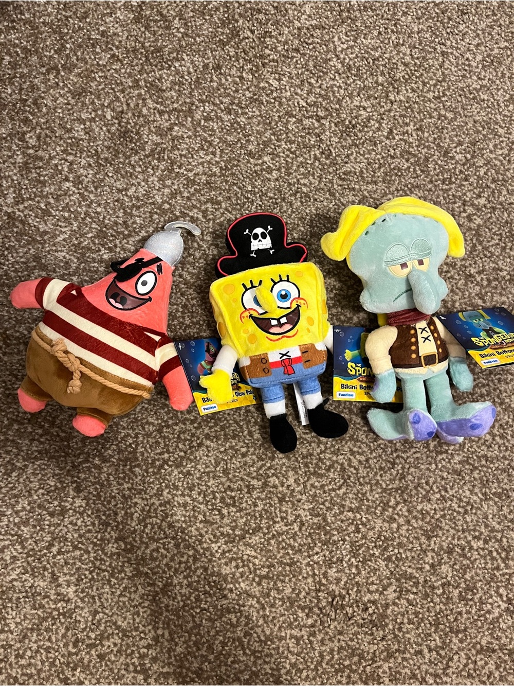 SpongeBob SquarePants Movie Plushies Bundle - SpongeBob Patrick Squidward